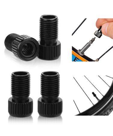 4 pieces of bicycle valve adapter bicycle valve adapter - DV & SV French bicycle valve adapter Autoventil with sealing ring for bicycle valves