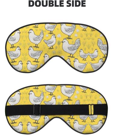 Yellow Chicken Soft Sleep Eye Mask | Breathable Eye Patch for Women | Ideal for Travel & Relaxation - Buy Online on SooperMarket.com