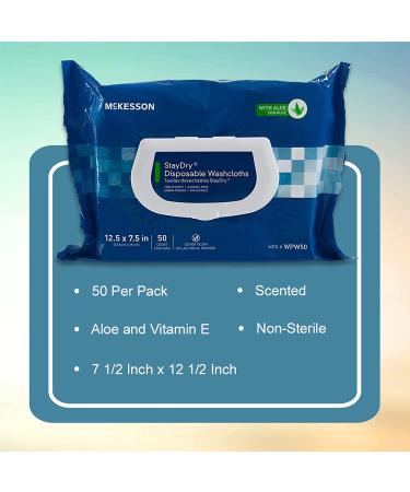 Mckesson StayDry Adult Disposable Wipes with Aloe - 600 Total Count, Alcohol-Free, Incontinence Care - Buy Online on SooperMarket.com