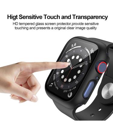 6 Pack Apple Watch Series 3 42mm Hard Case with Built-in Tempered Glass Screen Protector - Thin Bumper Full Coverage Bubble-Free Cover - Black/Deep Blue/White/Red/Pink/Green - Buy Online on SooperMarket.com