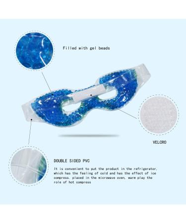 Reusable Gel Eye Mask for Puffiness & Dark Circles - Cooling Eye Ice Pack for Dry Eyes, Headache & Stress Relief (Leaves Design) - Buy Online on SooperMarket.com