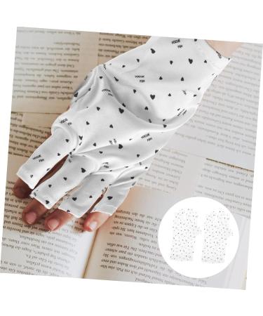 minkissy 2 Pairs Nail Gloves Touchscreen Gloves Manicure Gloves Fingerless Anti Uv Glove Uv Gloves Nails Gel Nail Gel Fingerless Gloves for Women Uv Protection Polyester Grill Lamp Pattern 24x13cm - Buy Online on SooperMarket.com