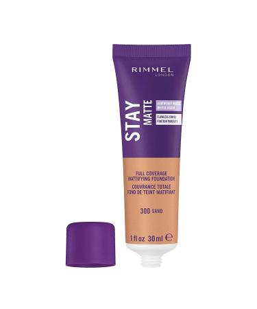 Rimmel London Stay Matte Liquid Mousse Foundation 300 Sand - 1 fl oz (30 ml) | Long-Lasting Matte Finish - Buy Online on SooperMarket.com