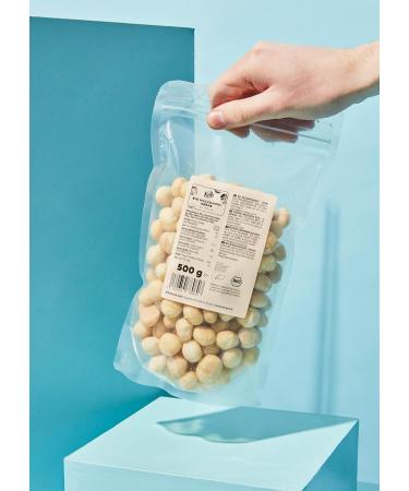 Koro Bio Macadamia Nuts 500g - Organic Whole Kernels with Mild Aroma - Additive-Free & Crispy - International Shipping Available - Buy Online on SooperMarket.com