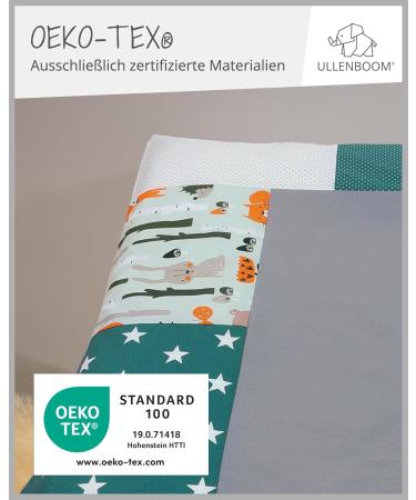 ULLENBOOM Wrapping 85x75 cm Forest Animals Petrol | EU-Made Diaper Pad for On-the-Go Ideal for International Shipping - Buy Online on SooperMarket.com