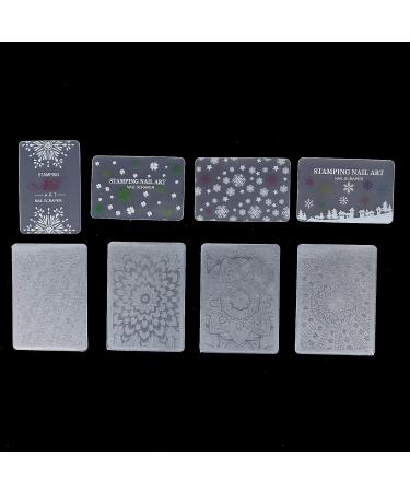 Premium Nail Studio Manicure Stamp Kit - 4 Silicone Sets & Double-Head Nail Art Tools for Home Use - Buy Online on SooperMarket.com
