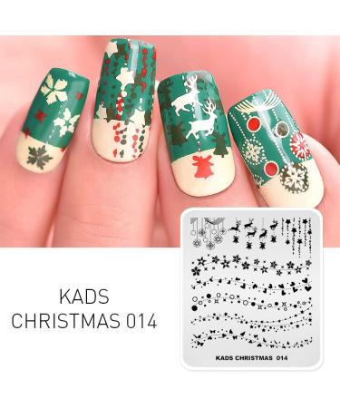 Christmas Festival Nail Art Stamping Template - Elk Star Snowflakes Pattern | Alexnailart Manicure Tool (CH014) - Buy Online on SooperMarket.com