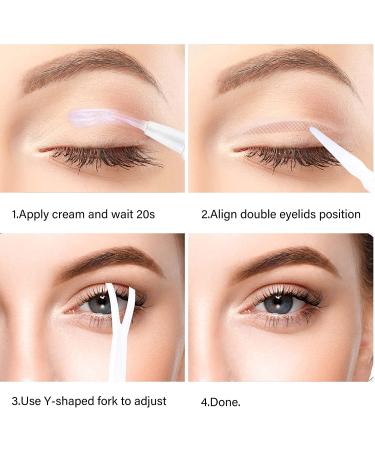 Invisible Eyelid Lifter Strips with Lifting Cream and Tools - Pink - Buy Online on SooperMarket.com