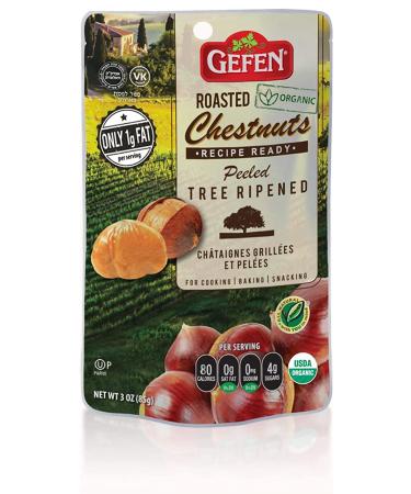 Gefen Whole Chestnuts 150g | Roasted & Peeled Ready-to-Eat Low Fat