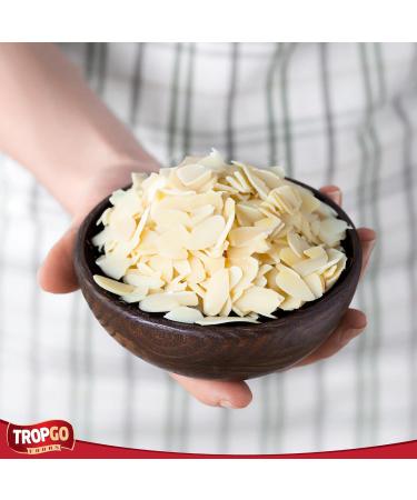 Tropgo Flaked Almonds - Finely Sliced Almond Nuts in a Resealable and Recyclable Tub - Natural Unsalted Peanut Flakes - Protein and Fibre Rich Guilt Free Nut Snack - Healthy Snack for All Ages (140G) - Buy Online on SooperMarket.com
