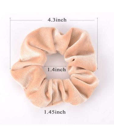 Hair Scrunchies Velvet Elastics Scrunchy Bobbles Soft Hair Bands Hair Ties (12 Colors) - Buy Online on SooperMarket.com