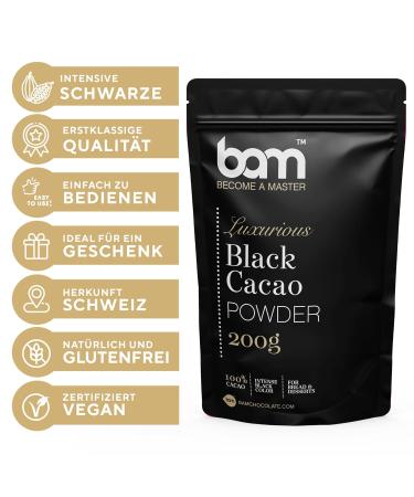 BAM Luxurious Cocoa Powder - 100% Intense Black Cocoa for Baking & Desserts (200g) - Premium Quality International Shipping - Buy Online on SooperMarket.com
