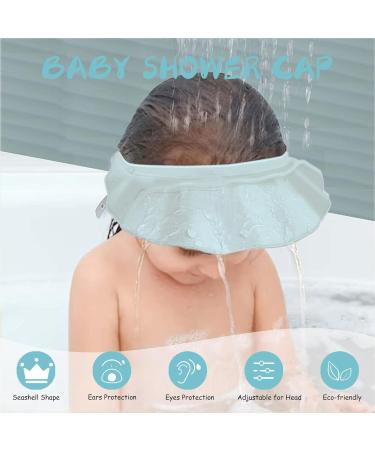 Baby Shower Cap Kids Shower Caps Shield Adjustable Hair Washing Shampoo Shield Baby Visor for Eyes Ears and Face (Blue a) - Buy Online on SooperMarket.com