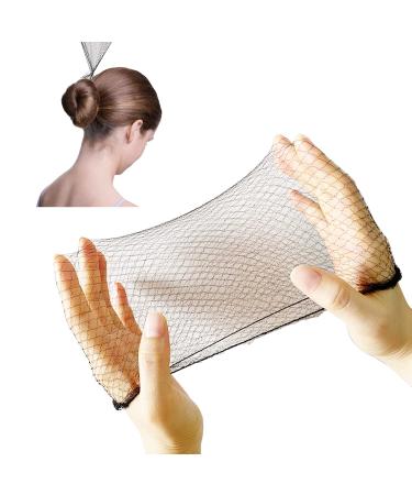 50PCs hairline nets invisible mesh hair networks (black) elastic hair knot for ballet dancers gymnastics riding cook nurse