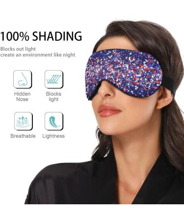 Haskirky Light Blocking Eye Mask - Adjustable for Men and Women - Perfect for Travel, Yoga, Meditation - Deep Sleep Comfort - American Vintage Design - Buy Online on SooperMarket.com