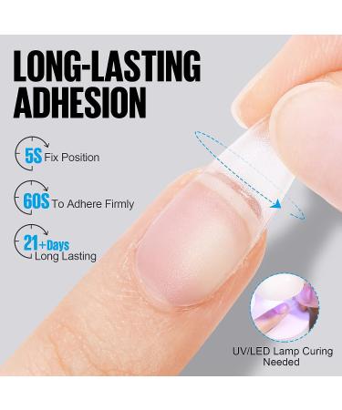 TOMICCA 4-in-1 Super Gel Nail Glue for Acrylic Nails - Nail Extension Gel with Base Coat, Flat Rhinestone and Foil Glue - 8ml - Buy Online on SooperMarket.com