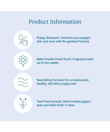 PetAg Fresh 'n Clean Puppy Shampoo - Baby Powder Fresh Scent - 18 fl oz for Soft, Vibrant & Healthy Coat - Buy Online on SooperMarket.com