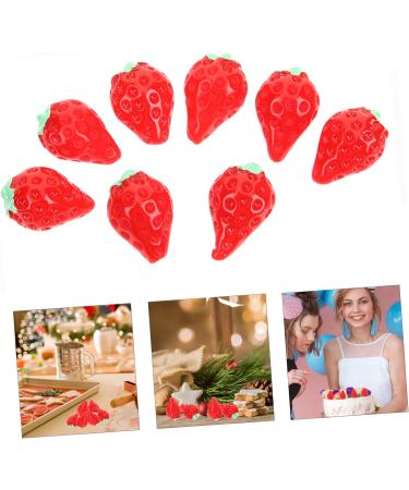 MAGICLULU 30pcs mini toy doll house accessory fake fruit resin strawberry cake decoration fake strawberries mini hair accessories artificial toy room key chain doll house mini photo frames Red 1.6x1cm - Buy Online on SooperMarket.com