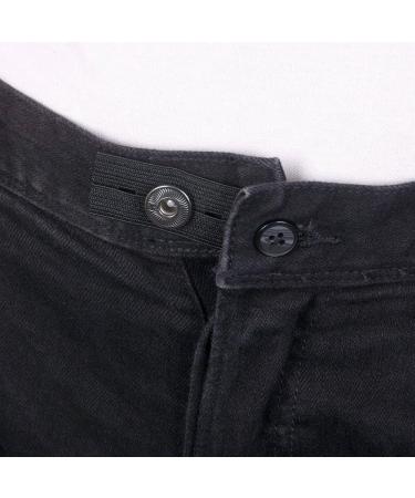 COEAYO 4PCS Elastic Waistband Extenders - Adjustable Button Extenders for Jeans | Black Waistband Expanders for Men and Women - Buy Online on SooperMarket.com