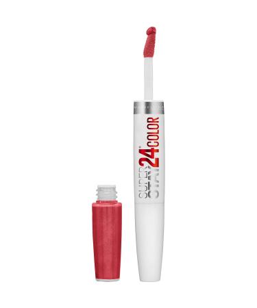 Maybelline Super Stay 24  2-Step Liquid Lipstick Makeup  Long Lasting Highly Pigmented Color with Moisturizing Balm  Continuous Coral  Coral Pink  1 Count 020 CONTINUOUS CORAL 1 Count (Pack of 1)