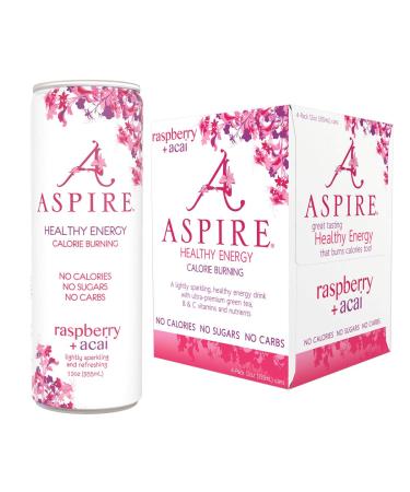 ASPIRE™ Healthy Energy, Calorie Burning, Zero Calorie, Zero Sugar Drink Raspberry + Acai 4-Pack