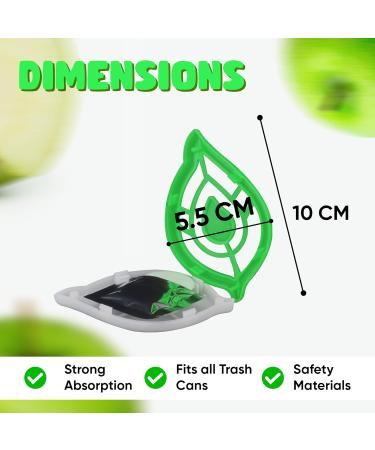 4x Garbage Can Freshener Odor Removers for Small Rooms Self-Adhesive Lemon & Apple Fragrance | Diaper Pail & Odor Control - Buy Online on SooperMarket.com
