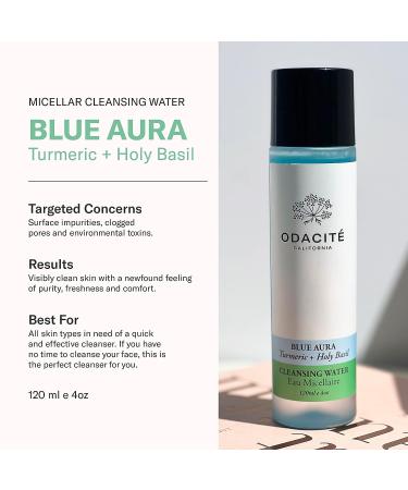 Odacite Blue Aura Cleansing Water - Neem, Holy Basil & Turmeric Face Wash - 4.0 fl. Oz - Buy Online on SooperMarket.com
