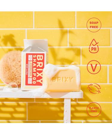 BRIXY Strengthening Shampoo Bar for Thinning Hair | Pumpkin Seed Oil & Rosemary | Vegan pH Balanced Plastic Free - Buy Online on SooperMarket.com
