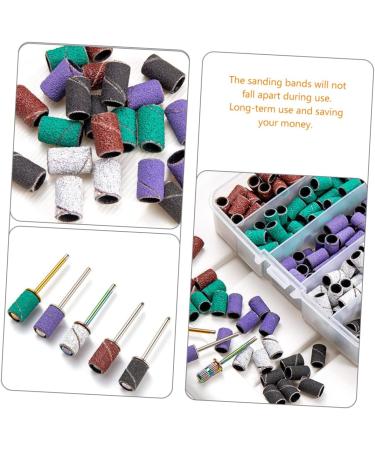 PLAFOPE 1 Set Nail Polish Set Nail Grinding Sanding Bits for Nail Drill Nail Tools Nail Polishing Band Sanding Bands for Nail Mandrel Bit for Nails Nail Bits Manicure Polishing Tape Alloy - Buy Online on SooperMarket.com