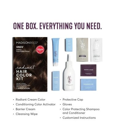 Madison Reed Radiant Hair Color Kit - Shades of Black Pack 1 Napoli Brown (5NGV) - Buy Online on SooperMarket.com