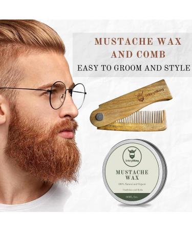 Striking Viking Mustache Wax & Folding Comb Bundle - Premium Grooming Set - Buy Online on SooperMarket.com