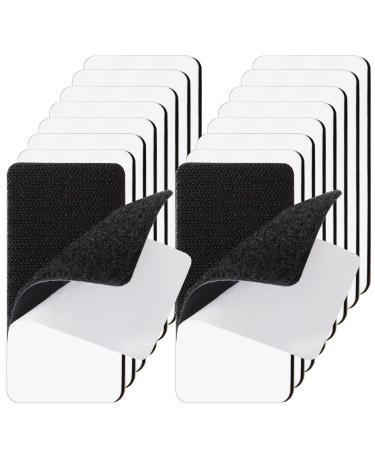 16 Sets 2x4 inch Strips with Adhesive Heavy Duty Hook and Loop Tape Carpet Tape Rug Tape Strength Backing Fixing Installing Tape Wall Hanging No Perforation Fabric Couch Industrial Office Household