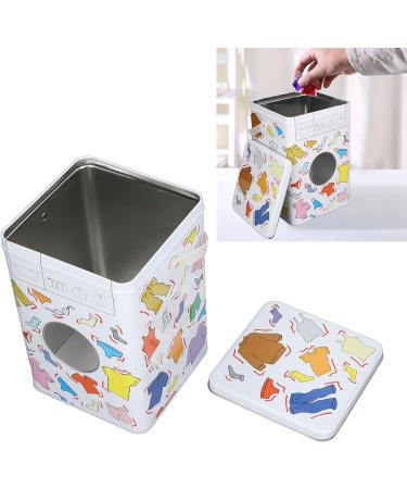 Multifunctional Iron Laundry Detergent Container with Window Lid - Large Capacity Storage Box - Buy Online on SooperMarket.com