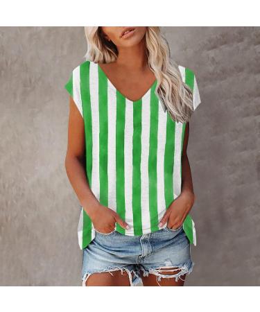 Short Sleeve T Shirts Clothing Woman T-Shirt Casual Black Clothing Top Women's Floral Pattern for Women Crop Tops Shirt Shirts Top Women's Summer Tank Top 1 Green L - Buy Online on SooperMarket.com
