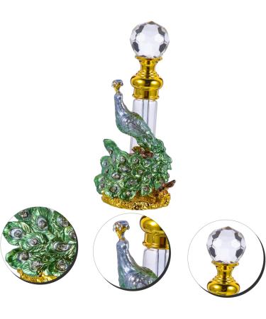 Angoily Perfume Bottle Essential Oil Bottle Glass Vintage Travel Vial 14x4x3cm Green - Buy Online on SooperMarket.com