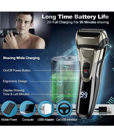 Vifycim Electric Razor for Men - Wet Dry Waterproof Shaver with Pop-up Trimmer - USB Rechargeable - LED Display - Ideal for Husband/Dad - Buy Online on SooperMarket.com