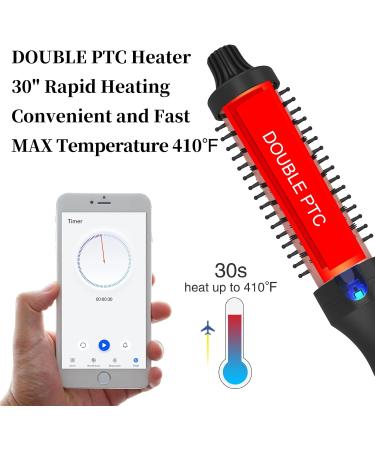 Upgrade 1.25-Inch Thermal Brush for Loose Curls | 9 Heat Settings | Tourmaline Ionic Curling Iron | Dual Voltage for Travel - Buy Online on SooperMarket.com
