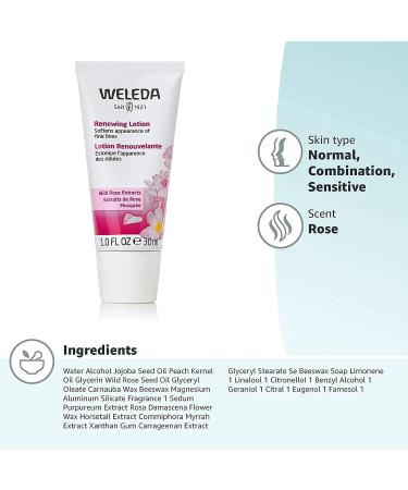 Weleda Renewing Face Lotion 1 Fluid Ounce - Plant Rich Moisturizer with Wild Rose, Jojoba, & Peach Kernel Oils - Buy Online on SooperMarket.com