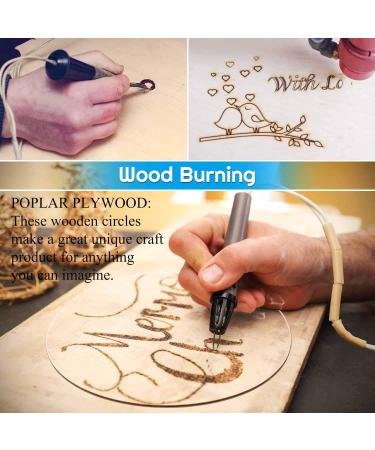 12-Pack Audab 12 Inch Unfinished Wood Circles for Crafts - Wooden Rounds for DIY Projects, Door Hanger, Wood Burning - Buy Online on SooperMarket.com