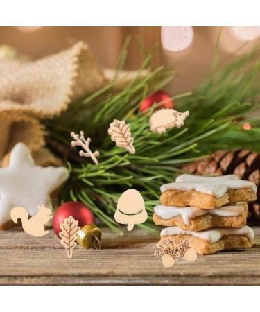 Warmhm 50pcs Wooden Animals & Plants DIY Wood Slices - Unfinished Crafts Ornaments for Home D cor - Buy Online on SooperMarket.com