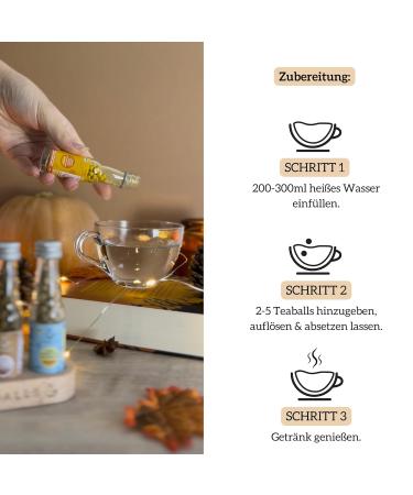 Teaballs Herbal Tea Set - Organic Mint & Ginger | 90-225 Cups | Elegant Wooden Display Gift - Buy Online on SooperMarket.com