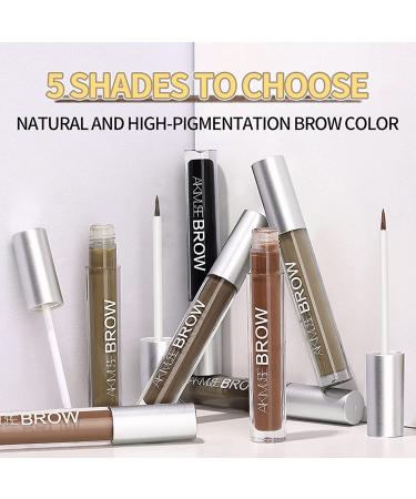 Waterproof Liquid Eyebrow Gel | Smudge-Proof & Sweat Resistant | Long Lasting Tinted Brow Color | Brow Pen Included (Black-Brown) - Buy Online on SooperMarket.com
