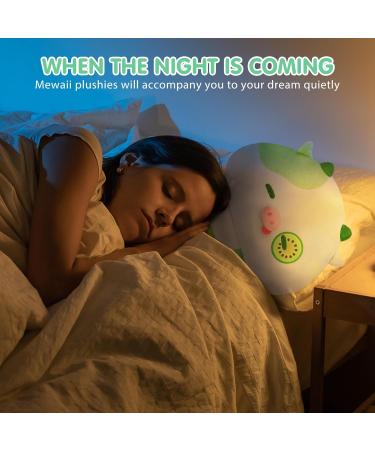 Mewaii 14'' Kiwi Cow Mushroom Pillow - Soft Stuffed Animal Plushie Toy for Kids - Cuddly Green Cow Plush 14 Inch - Buy Online on SooperMarket.com