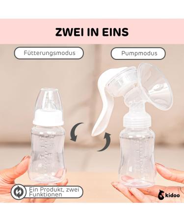 Kidoo Manual Milk Pump - Portable Ultra-Quiet & Fast | Comfortable Pumping at Home & On-the-Go - Buy Online on SooperMarket.com