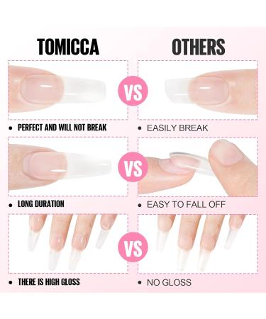 Tomicca Acrylic Gel for Nails - Pale Rosa Set (2x15g) | Quick Extender Polygel for Long-Lasting Nail Extensions | Perfect for Beginners & Salon Professionals - Buy Online on SooperMarket.com