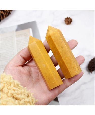 Natural Yellow Aventurine Natural Crystal Points Reiki Feng-Shui Stone for Meditation Room Decor Obelisk Ornament (Color : Yellow Aventurine Size : 5-6cm) 5-6cm Yellow Aventurine - Buy Online on SooperMarket.com