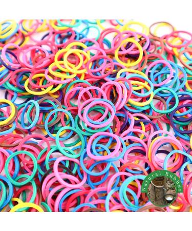 Rubber Bands 1000 Pcs Mini Size No Break & Damage Stretchy Elastic Premium Quality Made in Vietnam Hair Ties (Assorted - 4 Pack of 250 Pcs)