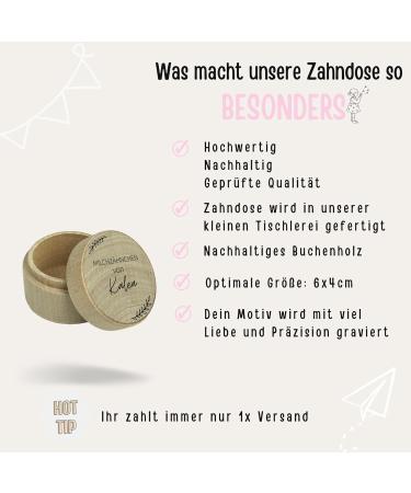 Personalized Wooden Milk Tooth Jar - High-Quality Engraving | Keepsake for First Teeth - Toothpage - Buy Online on SooperMarket.com