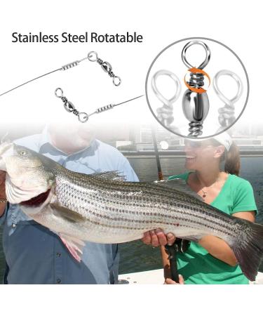 SEAOWL Saltwater Steel Circle Hook Rigs 24pcs 5/0-12-45lb - Octopus Offset Fishing Hooks Leader Wire for Catfish Bass - Buy Online on SooperMarket.com
