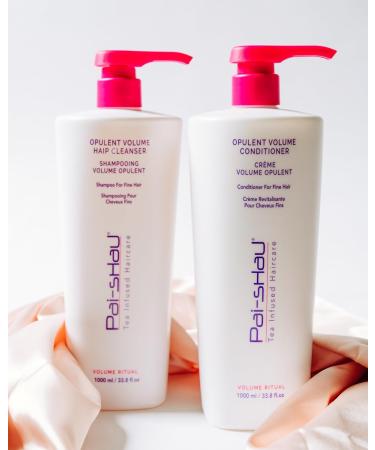 Pai-Shau Opulent Volume Cleanser and Conditioner Duo Set - Volumizing Cleanser and Conditioner for Thin Hair - Provides Improved Volume and Hydration - Shampoo for Women - 33.8 Fl Oz each Volume Duo 1L - Buy Online on SooperMarket.com
